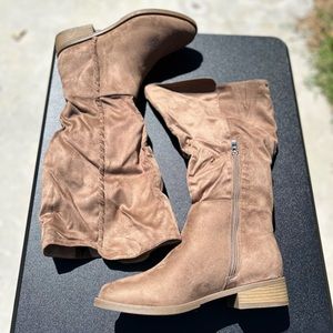 Journee Collection Women's Blakely Boot Taupe Wide Calf